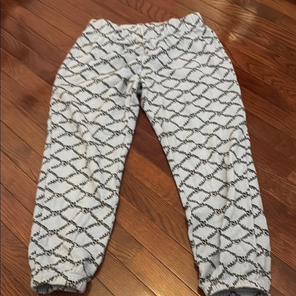 Blue and Black Joggers with Scale Pattern